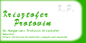 krisztofer protovin business card